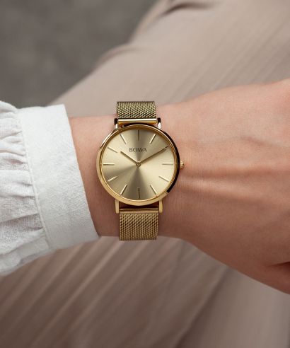 Hodinky dámske BOWA New York Petite Full Gold Mesh 34