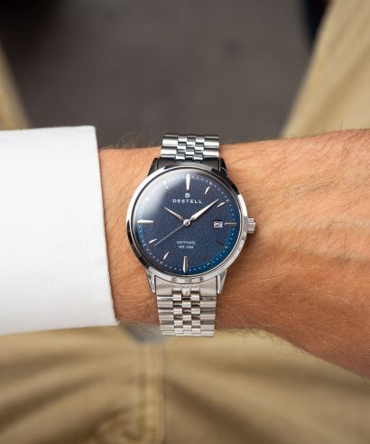 Hodinky pánske DESTELL Pictor Blue Silver Steel Sapphire