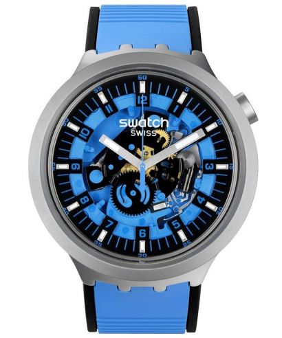 Hodinky unisex Swatch Big Bold Irony Azure Blue Daze