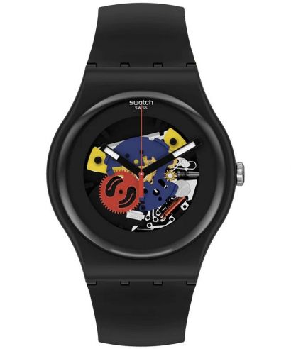 Hodinky Unisex Swatch Black Lacquered