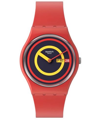 Hodinky Unisex Swatch Concentring Red