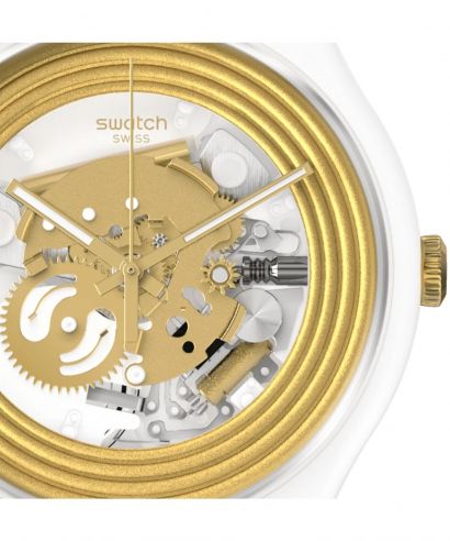 Hodinky Unisex Swatch Golden Wings White