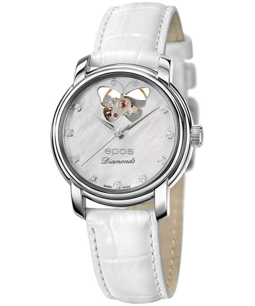 Hodinky dámske Epos Ladies Diamonds Open Heart Automatic