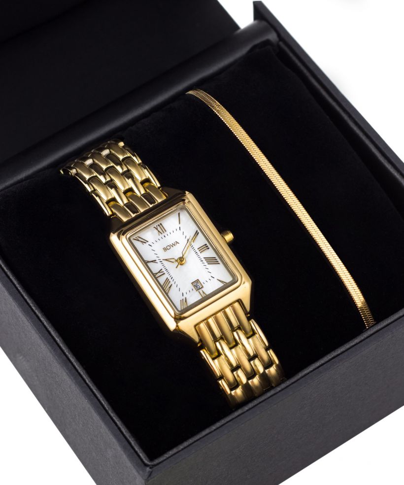 Hodinky dámske BOWA Barcelona Pearl Gold Steel 23 Gift Set