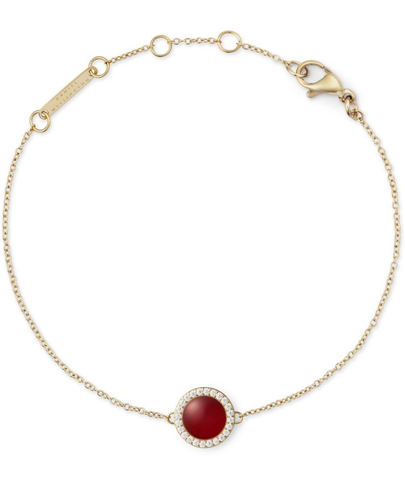 Náramok Daniel Wellington Audrey Red Agathe Gold
