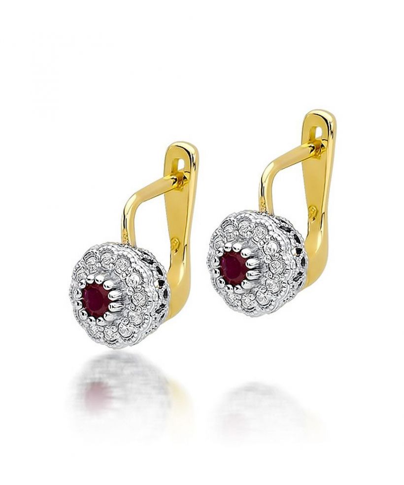Náušnice Bonore - Zlato 585 - Rubín 0,15 ct