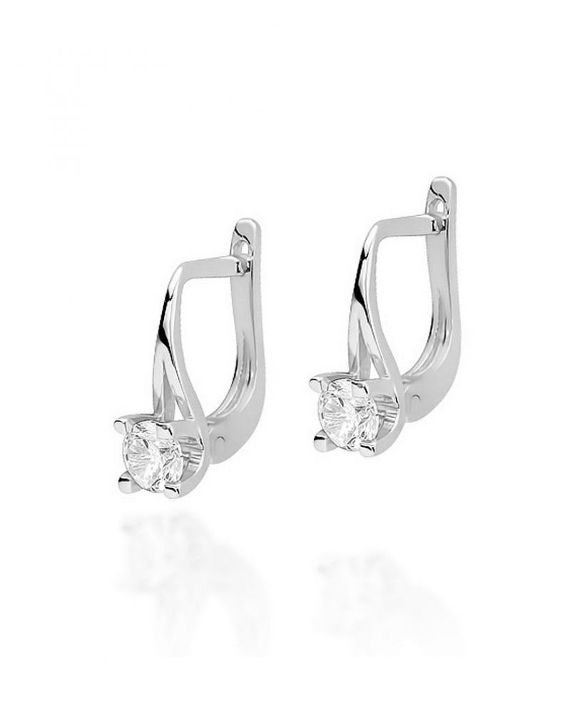 Náušnice Bonore - Biele Zlato 585 - Diamant 0,2 ct
