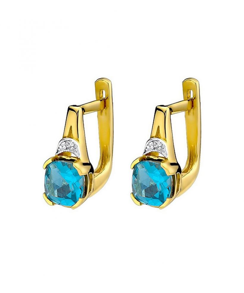 Náušnice Bonore - Zlato 585 - Topaz 1,1 ct