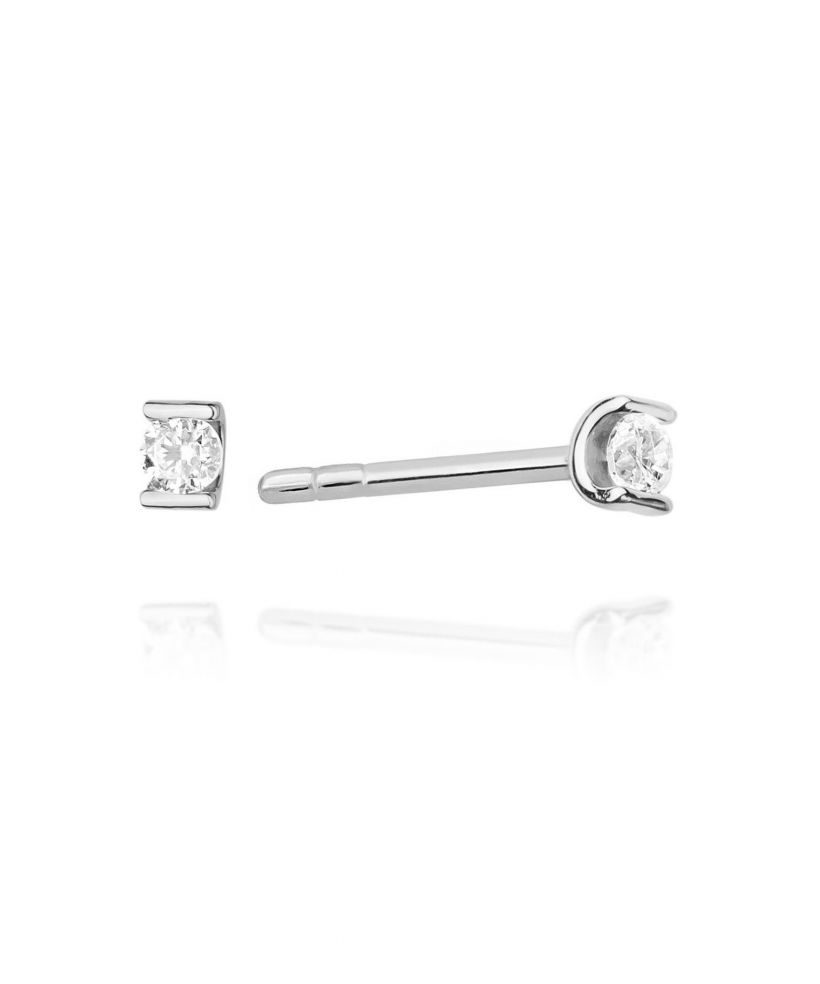 Náušnice Bonore - Biele Zlato 585 - Diamant 0,04 ct