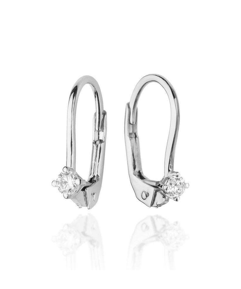 Náušnice Bonore - Biele Zlato 585 - Diamant 0,03 ct