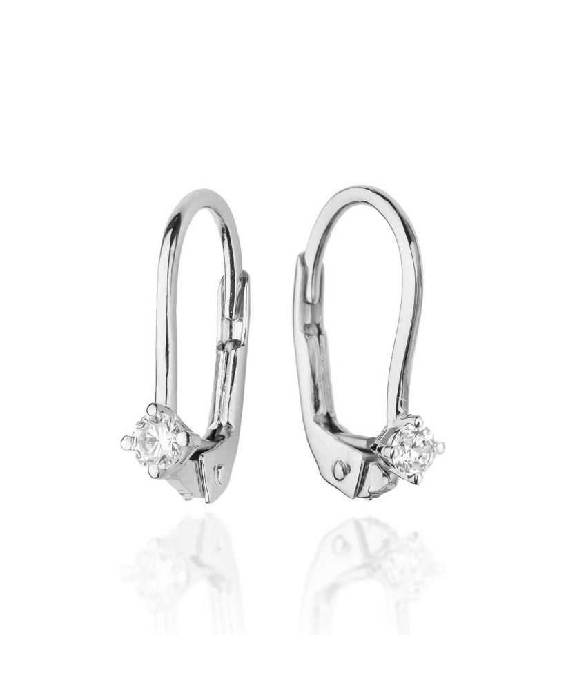 Náušnice Bonore - Biele Zlato 585 - Diamant 0,04 ct