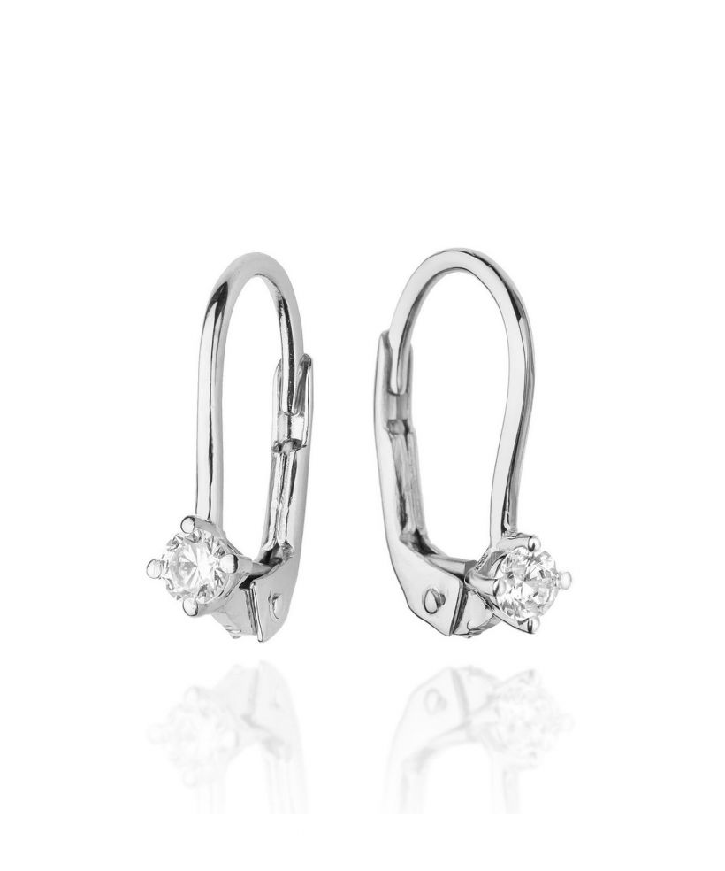 Náušnice Bonore - Biele Zlato 585 - Diamant 0,07 ct
