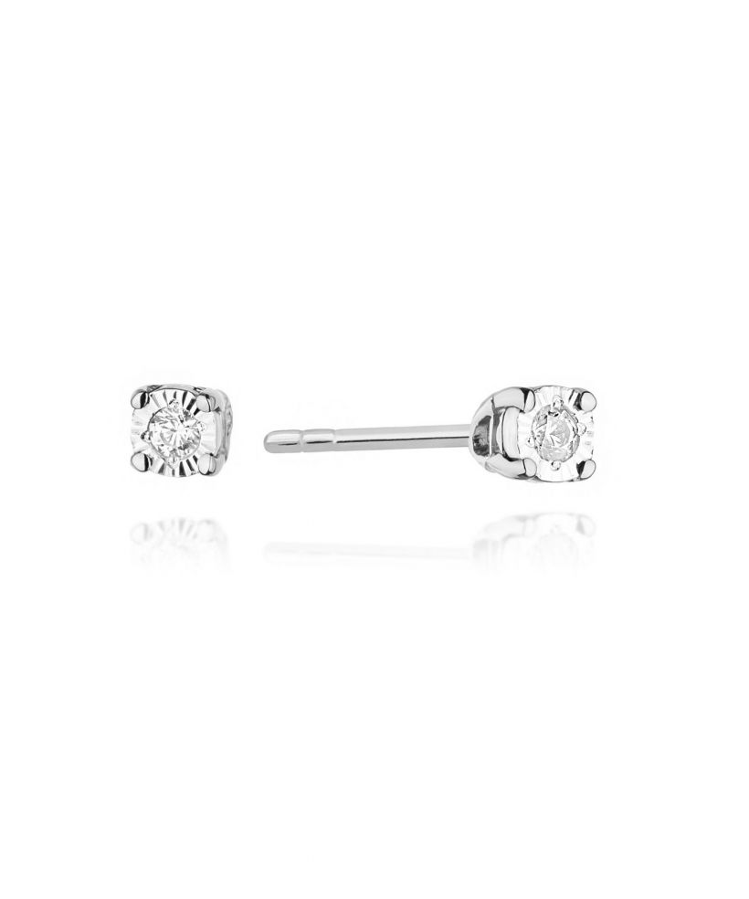 Náušnice Bonore - Biele Zlato 585 - Diamant 0,03 ct