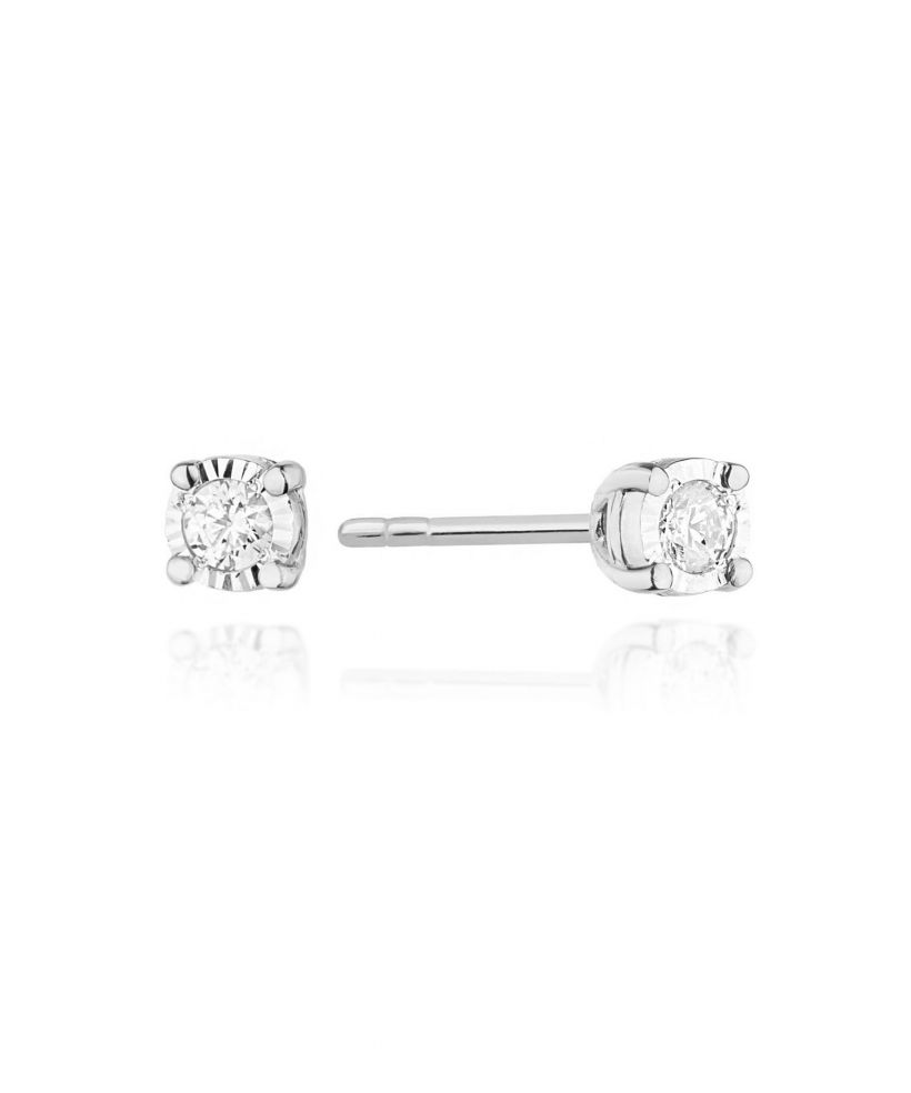 Náušnice Bonore - Biele Zlato 585 - Diamant 0,08 ct