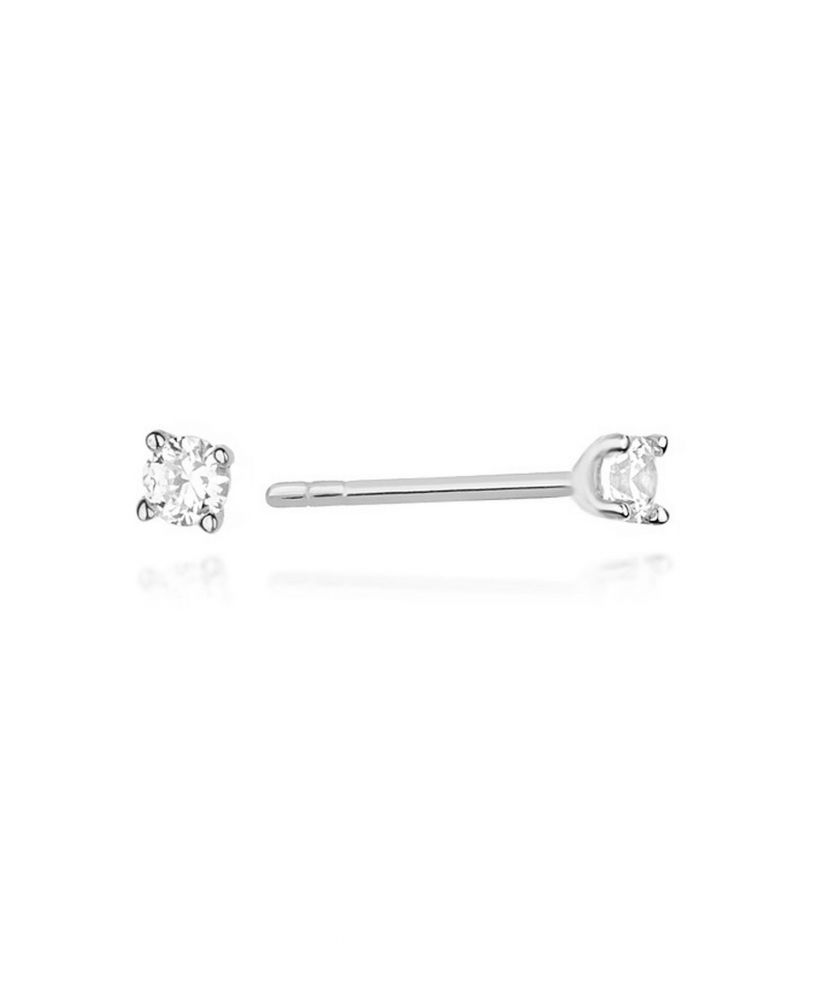 Náušnice Bonore - Biele Zlato 585 - Diamant 0,04 ct