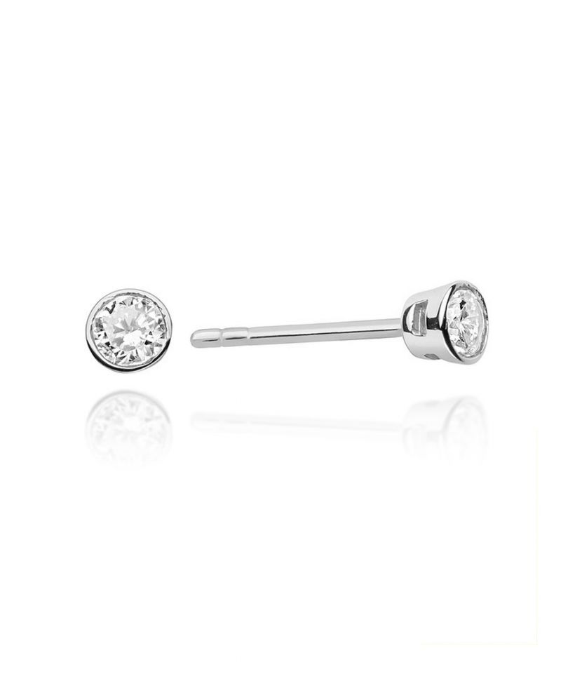 Náušnice Bonore - Biele Zlato 585 - Diamant 0,1 ct