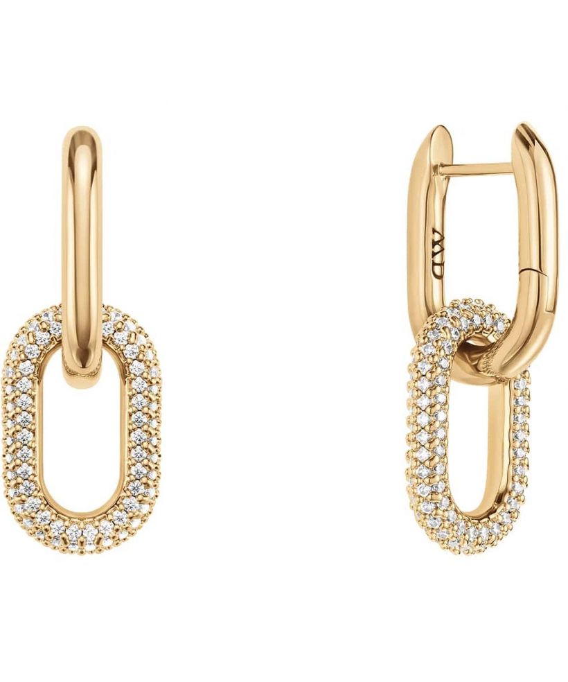 Náušnice Daniel Wellington Crystal Link Gold