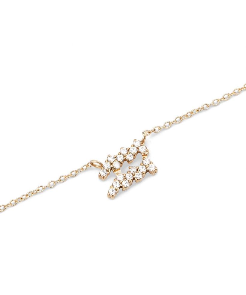 Náhrdelník Daniel Wellington Crystal Zodiac Chain Gold Aquarius