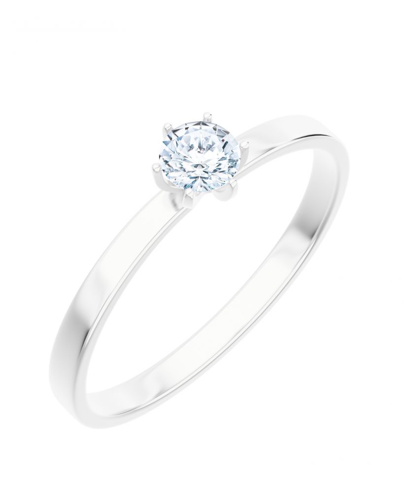 Prsteň Bonore - Biele Zlato 585 - Diamant 0,4 ct