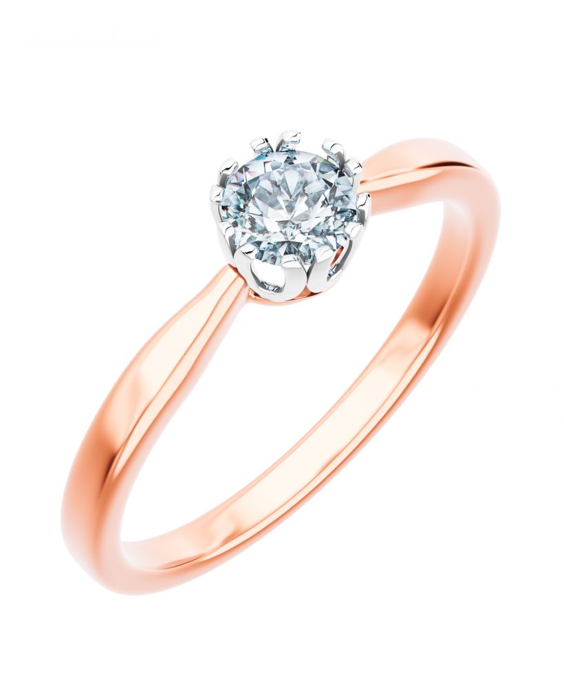 Prsteň Bonore - Ružové Zlato 585 - Diamant 0,7 ct