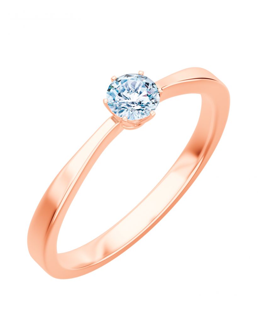 Prsteň Bonore - Ružové Zlato 585 - Diamant 0,5 ct