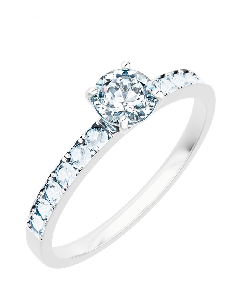 Prsteň Bonore - Biele Zlato 585 - Diamant 1 ct