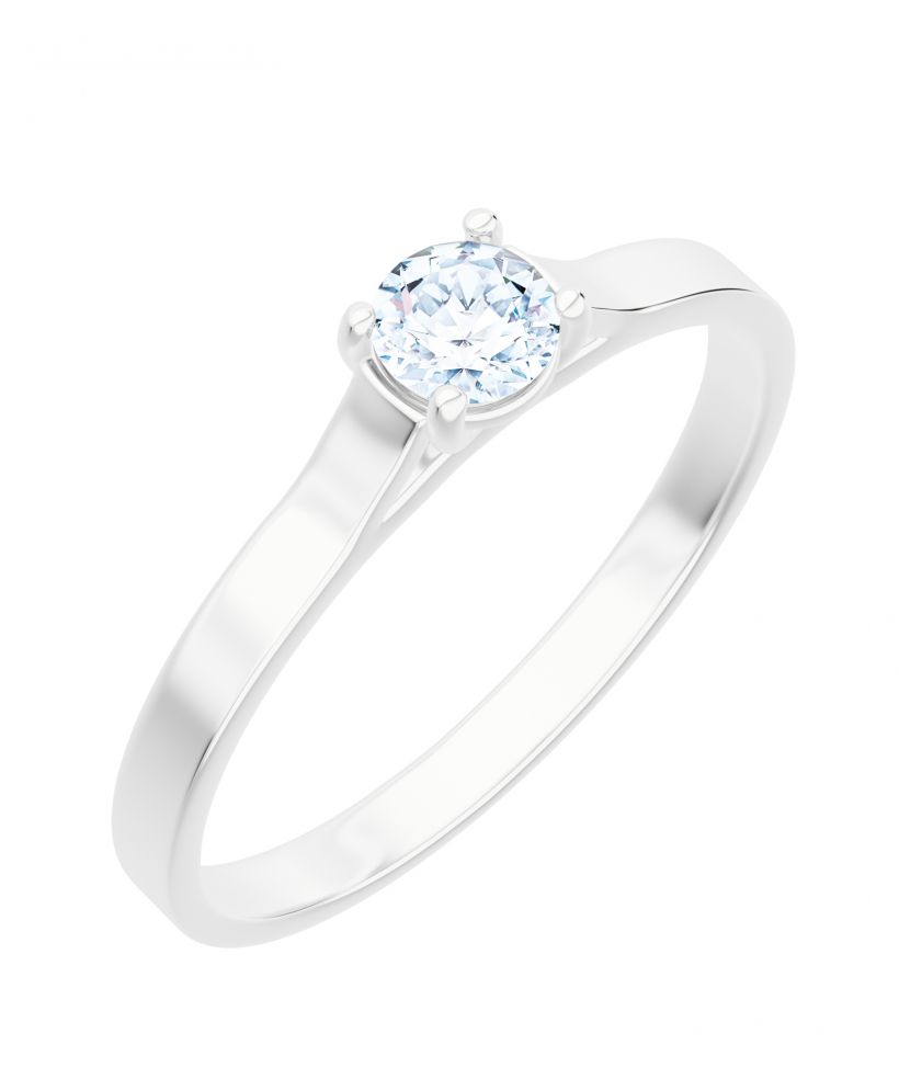 Prsteň Bonore - Biele Zlato 585 - Diamant 0,4 ct