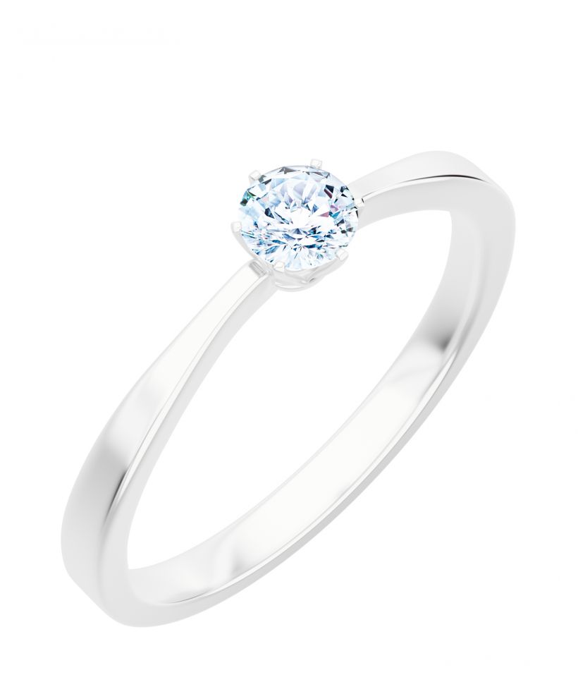 Prsteň Bonore - Biele Zlato 585 - Diamant 0,4 ct