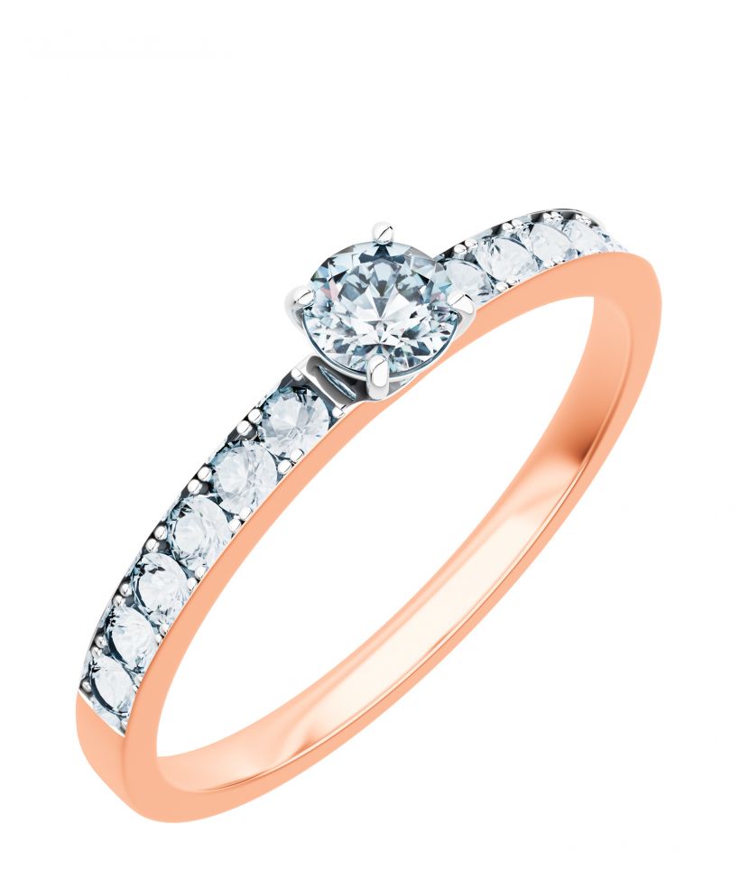 Prsteň Bonore - Ružové Zlato 585 - Diamant 0,5 ct