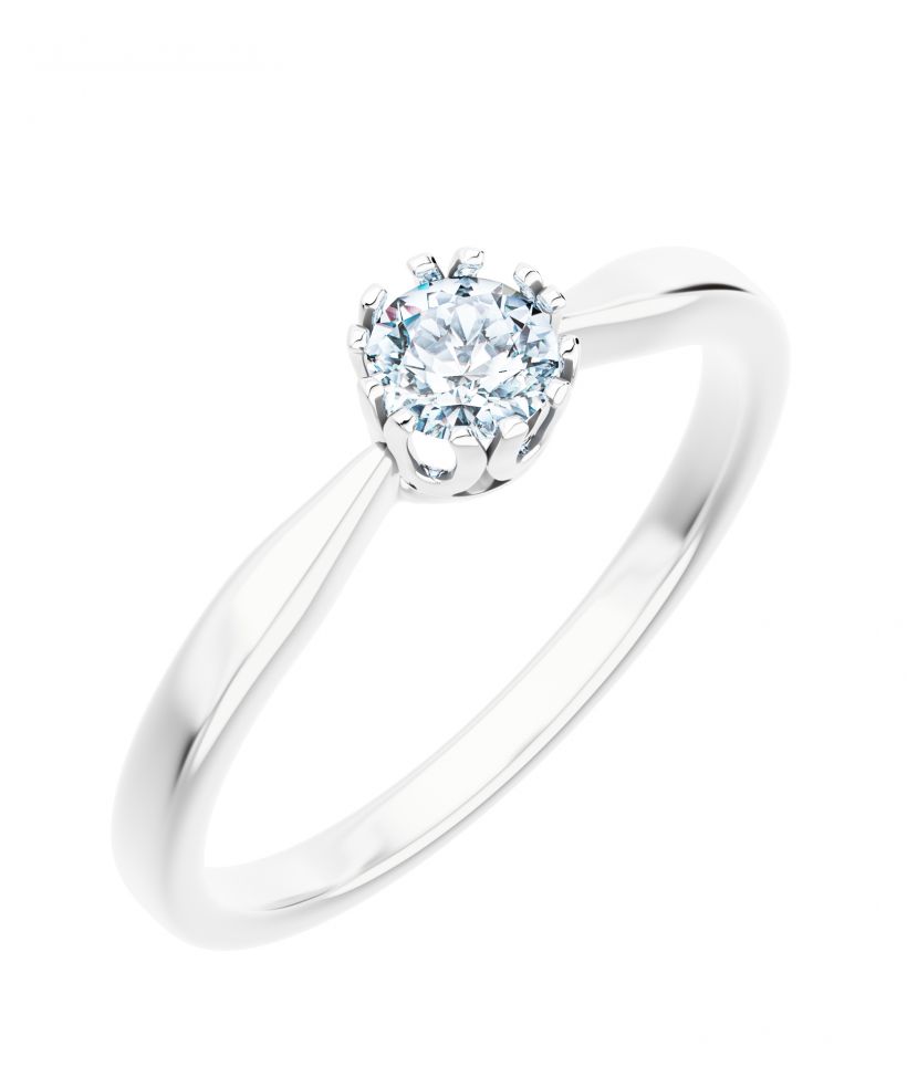 Prsteň Bonore - Biele Zlato 585 - Diamant 0,4 ct