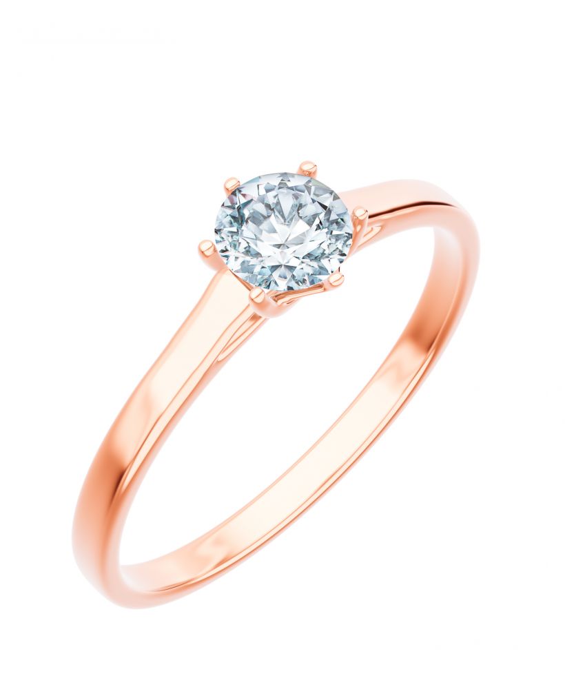 Prsteň Bonore - Ružové Zlato 585 - Diamant 1 ct