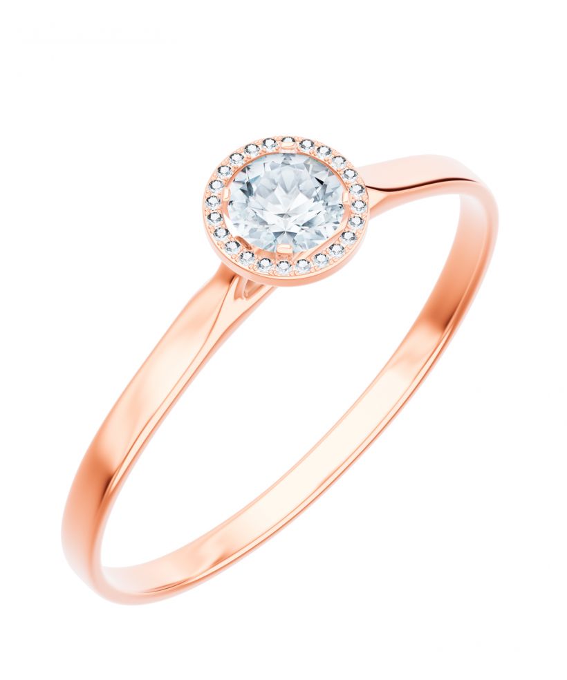 Prsteň Bonore - Ružové Zlato 585 - Diamant 0,5 ct