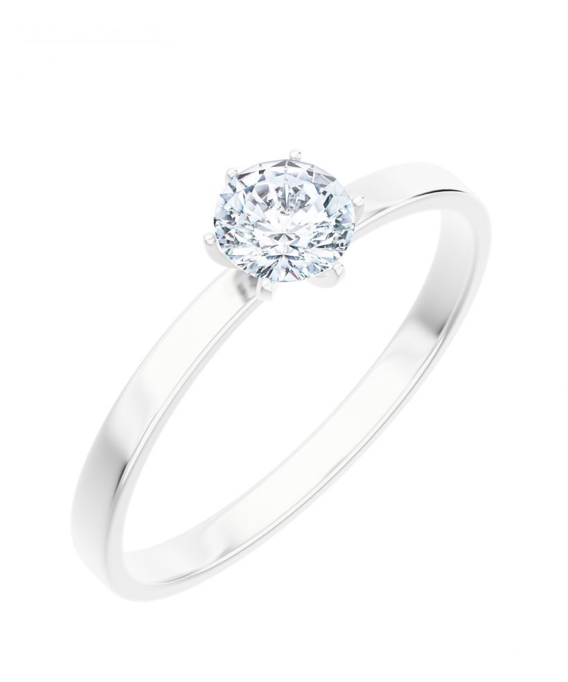 Prsteň Bonore - Biele Zlato 585 - Diamant 1 ct