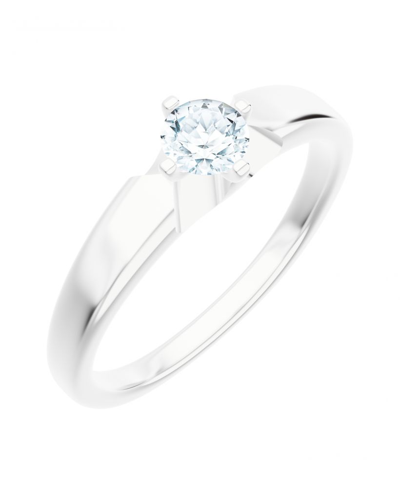 Prsteň Bonore - Biele Zlato 585 - Diamant 0,4 ct