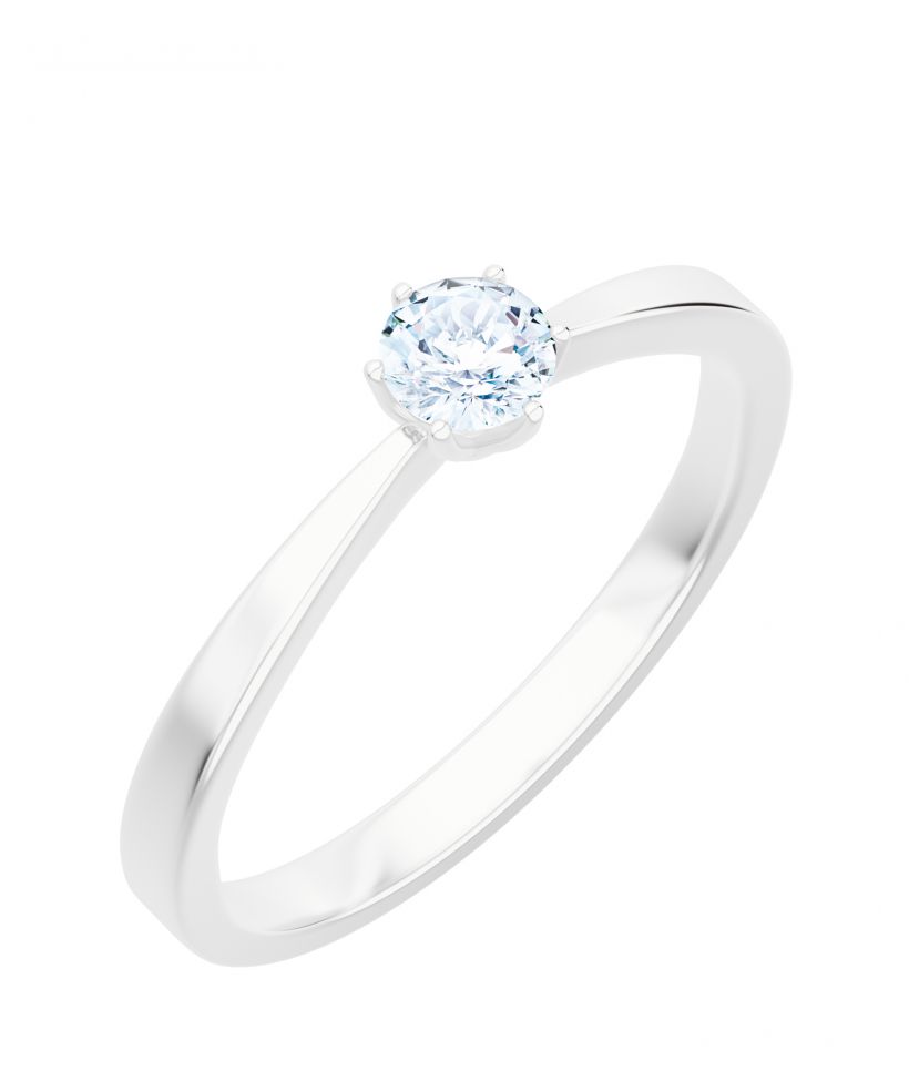 Prsteň Bonore - Biele Zlato 585 - Diamant 0,4 ct