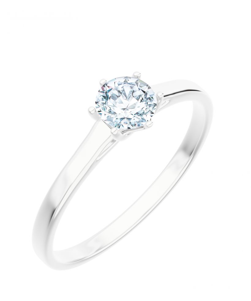 Prsteň Bonore - Biele Zlato 585 - Diamant 1 ct