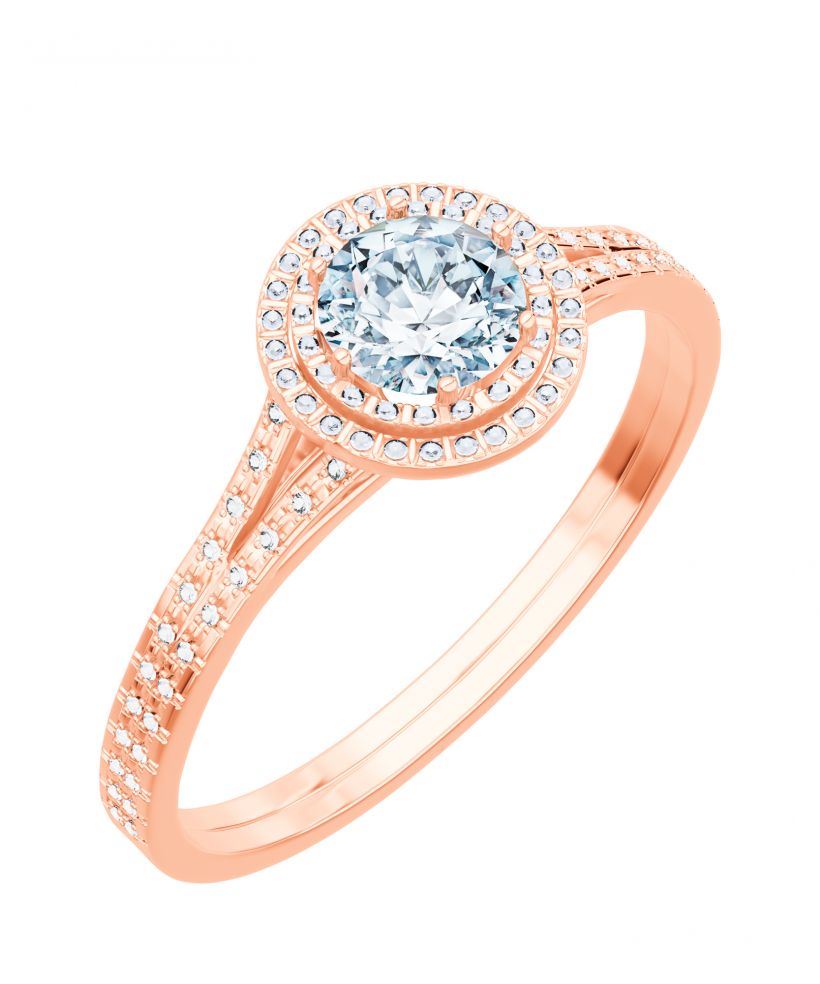 Prsteň Bonore - Ružové Zlato 585 - Diamant 0,7 ct