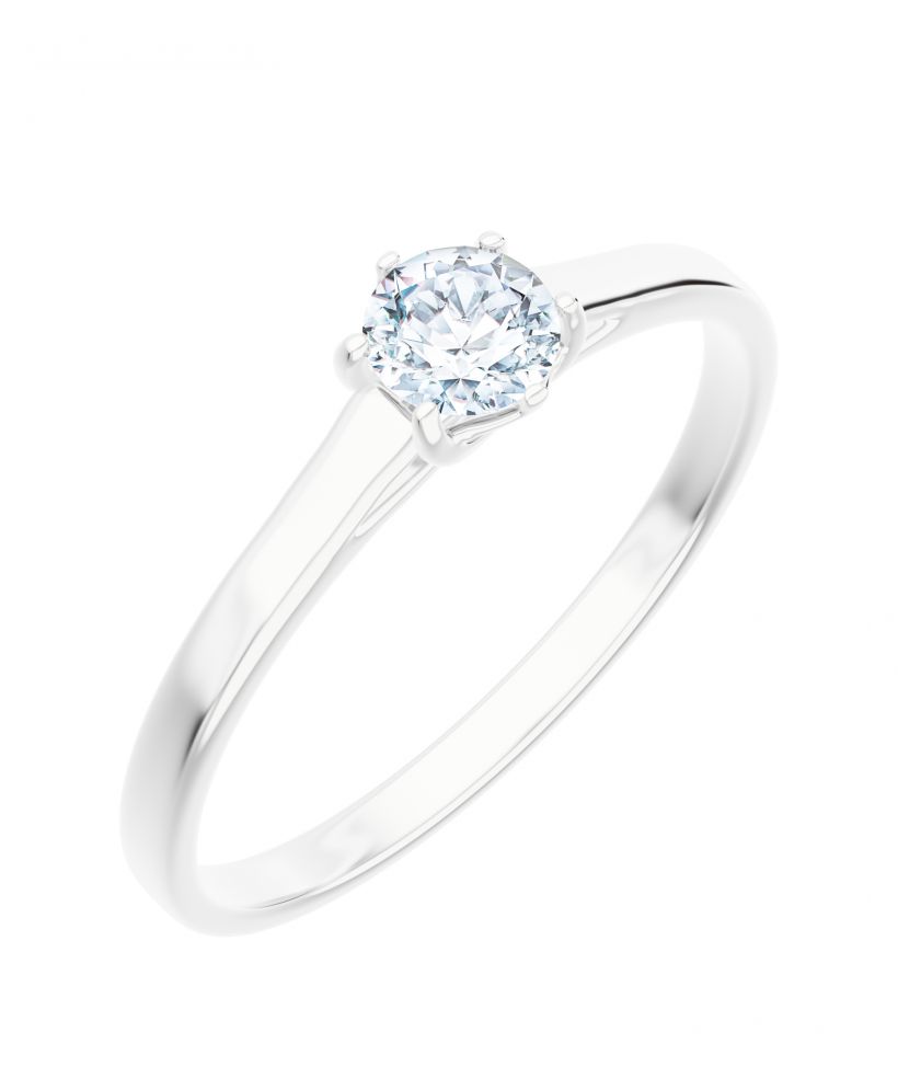 Prsteň Bonore - Biele Zlato 585 - Diamant 0,4 ct