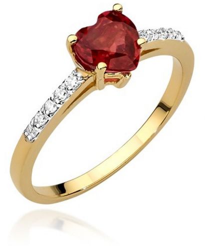 Prsteň Bonore - Biele Zlato 585 - Rubín 1,1 ct