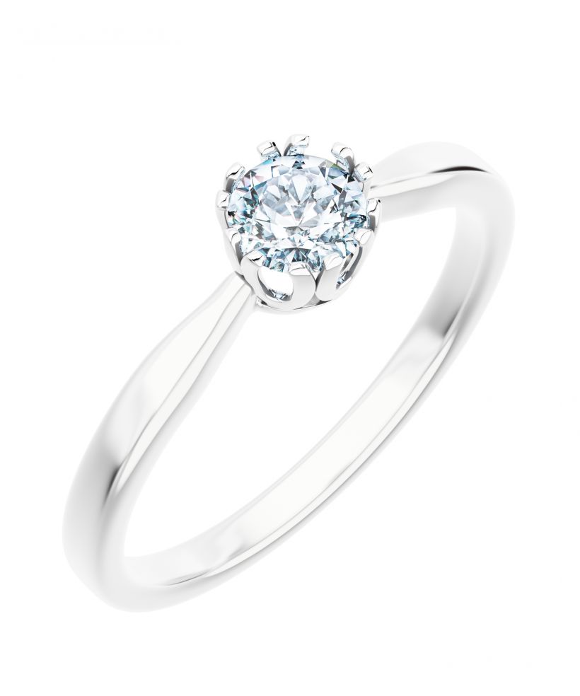 Prsteň Bonore - Biele Zlato 585 - Diamant 1 ct