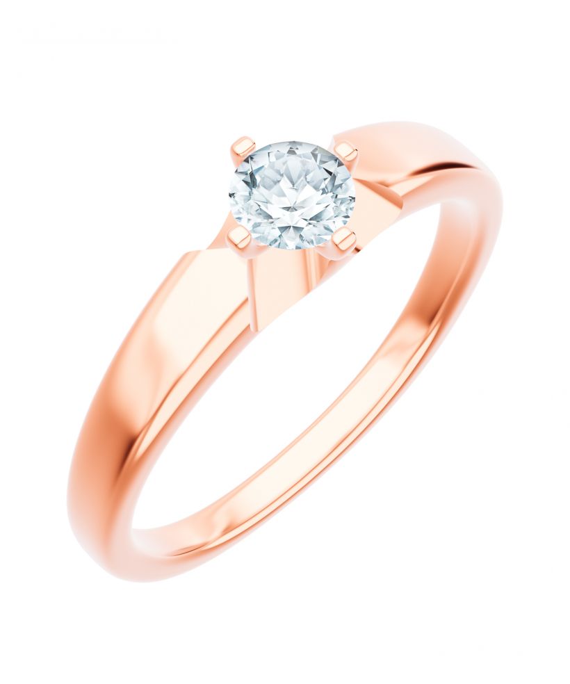 Prsteň Bonore - Ružové Zlato 585 - Diamant 0,5 ct