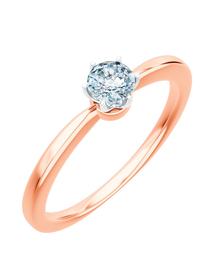 Prsteň Bonore - Ružové Zlato 585 - Diamant 0,5 ct