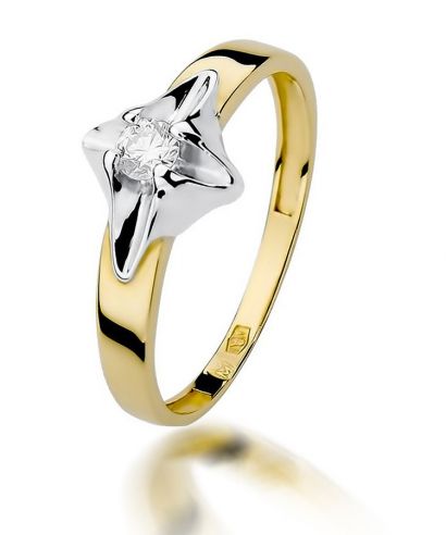 Prsteň Bonore - Zlato 585 - Diamant 0,12 ct
