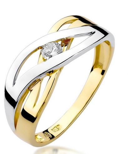 Prsteň Bonore - Zlato 585 - Diamant 0,1 ct