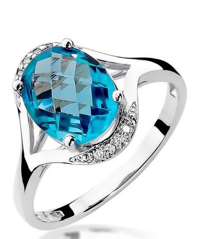 Prsteň Bonore - Biele Zlato 585 - Topaz 3 ct