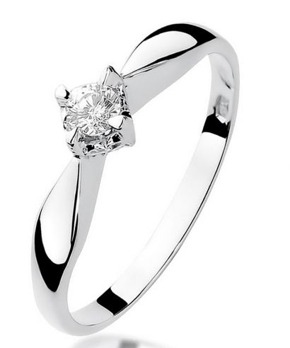 Prsteň Bonore - Biele Zlato 585 - Diamant 0,12 ct