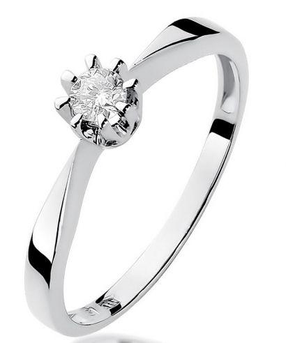 Prsteň Bonore - Biele Zlato 585 - Diamant 0,15 ct
