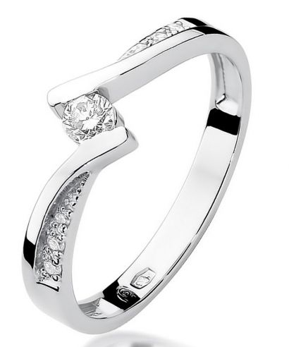 Prsteň Bonore - Biele Zlato 585 - Diamant 0,13 ct