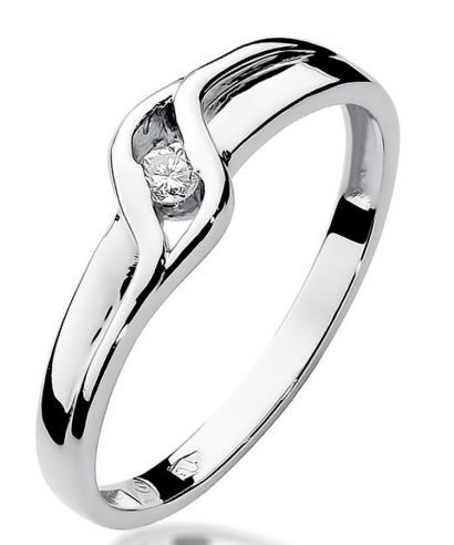 Prsteň Bonore - Biele Zlato 585 - Diamant 0,04 ct