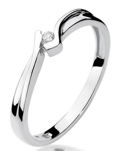 Prsteň Bonore - Biele Zlato 585 - Diamant 0,04 ct